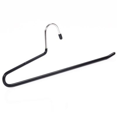 China Wholesale Anti-Slip Panty Open Hanger Heavy Duty PVC Coated Metal Hanger For Pants/Towel/Blanket for sale