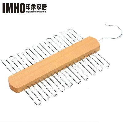 China Minimalist IMHO wooden magic hanger for scarves ties belts for sale