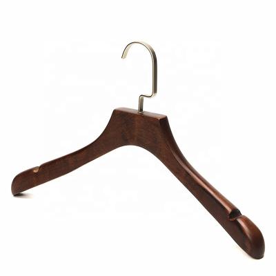 China Custom Wooden Hangers Anti-Slip Clothes Hanger For Wardrobe Dryer Organizer Hangers For Cloths for sale