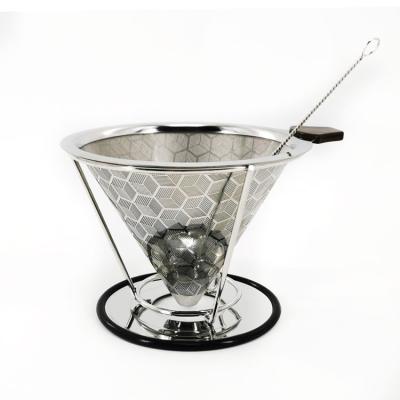 China Reusable Reusable Stainless Steel Steamer Coffee Maker Coffee Filter Coffee Dripper for sale