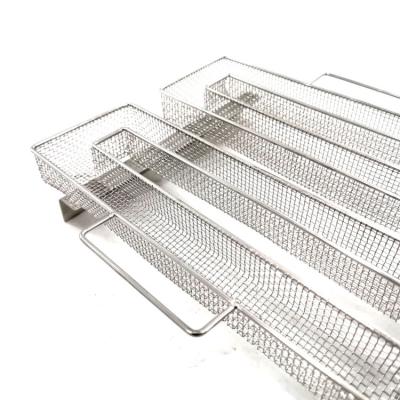 China Easily Cleaned Stainless Steel Square BBQ Smoke Net Basket Smoke Generator BBQ Tools for sale