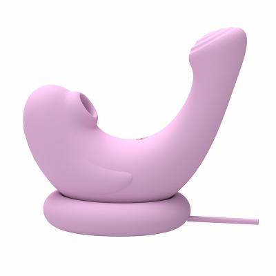 China Blue Adult Silicone Toy Clitoral Vaginal Sucking Sexy Dolphin Blue Dolphin Shape Purple U Shape Vibrator Shape Sucking Vibrator for sale