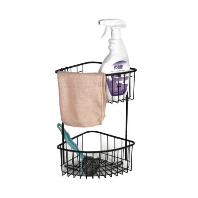 China Wall Mounted Type Size Is More Suitable Chrome Finished Metal Cheap Wall Hung Wire Basket For Kitchen And Bathroom Shower Rack for sale