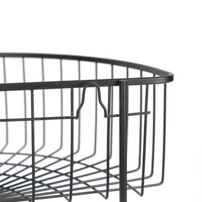 China Wall Mounted Type Chrome Finished Cheap Metal Wall Hung Wire Basket For Kitchen And Bathroom Shower Rack 2-Tier for sale