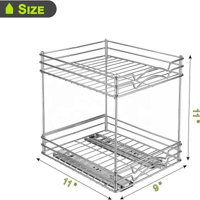 China Multi-Layer Stainless Steel Kitchen Storage Organizer Household Products Dish Drying Rack Pot Kitchen Knife Seasoning Rack for sale