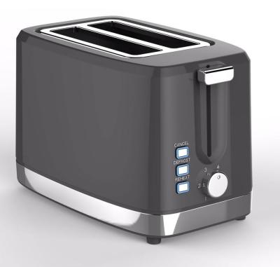 China New Household Hot Selling Design Plastic Fresh Touch 2 Slice Toasted Automatic Toaster Bread Toaster for sale