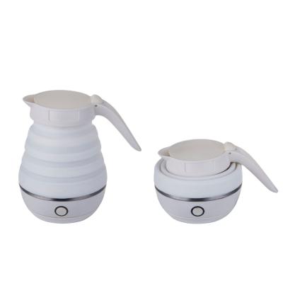 China Portable Automatic Silicone Travel 360 Degree Rotation Base Silicone Electric Kettle Foldable Travel Kettle for sale