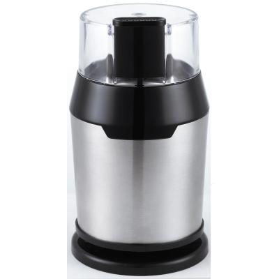 China Car Stainless Steel Body Coffee Beans Nuts and Spices Coffee Grinder with Clear Window for sale