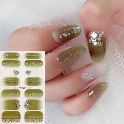 China Nail Art Manufacturing Machine Nail Adhesive Wrap Fashionable Wholesale Gel Nail Sticker for sale