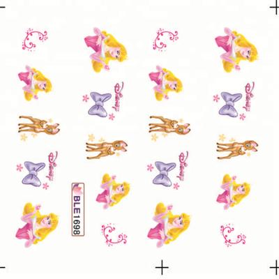 China Easy Apply Nail Art Supplies Beautiful Princess Designs Water Slide Decals and Sticker for sale