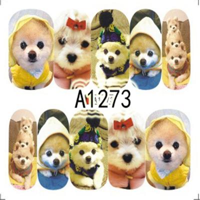 China Popular Nail Tips Nail Art Beauty Supplier Cat Dog Animals Designs Water Nail Art Transfer Printing Paper Sticker for sale