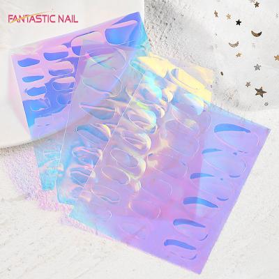 China Finger Nail Art New Arrival Hot Sale Design Nail Aurora Foil Nail Ice Aurora Foil Beauty DIY Colorful Nail Glass Film Sticker for sale