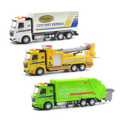 China Toy Manufacturer Wholesale Random Style Diecast Universal With Removing Light And Music Diecast Toy Truck Car For Kids for sale