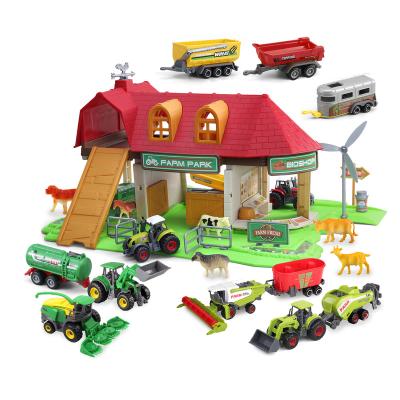 China 2023 Toy Workshop 47+Pcs Car Animals DIY Toy Workshop 47+Pcs Durable Assembly Die Casting Toy Tow Truck Car Toys For Children for sale