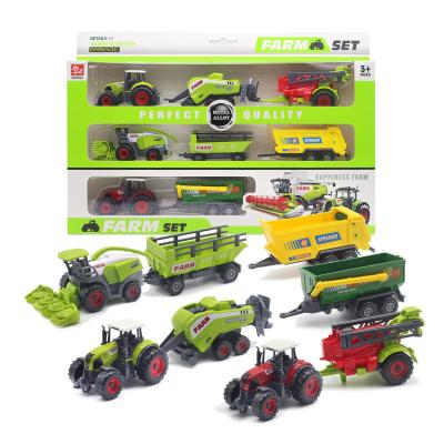 China Toy Customized Diecast 1/32 Die Cast Toy Plastic Mini Tractor Farm Tractor Alloy Car Metal Vehicle Agriculture Planter for sale