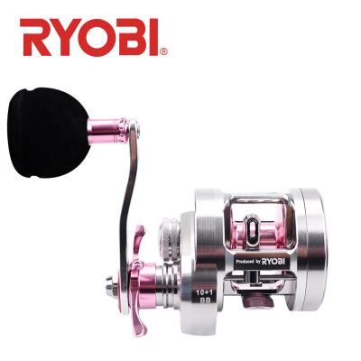 China RYOBI RANMI Bering Fishing Reel Baitcasting Reel Metal Wheel Max Drag 12KG 10+1BB Round SLOW BUILDING Reel RANMI SLOW BUILDING for sale