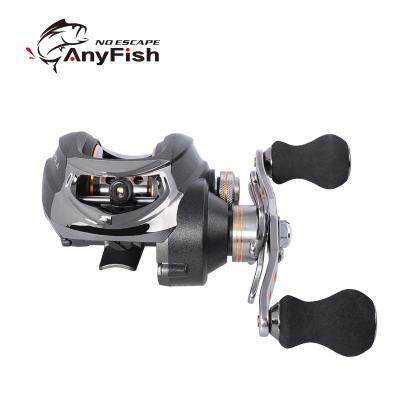 China LEFT HAND ANYFISH LIBERTY 10+1 Bearings Left Hand Baitcasting Fishing Reel Magnetic Brake System Waterproof Bait Mount Reel for sale