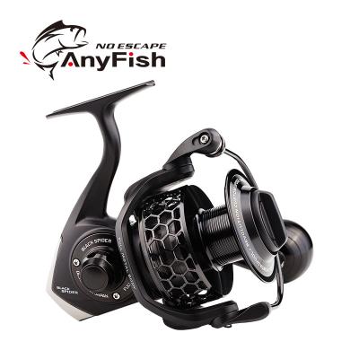 China ANYFISH BLACK SPIDER High Quality All Original 30kg Max Drag Casting Spinning Spinning Reels Sea Fishing Reel BLACK SPIDER for sale