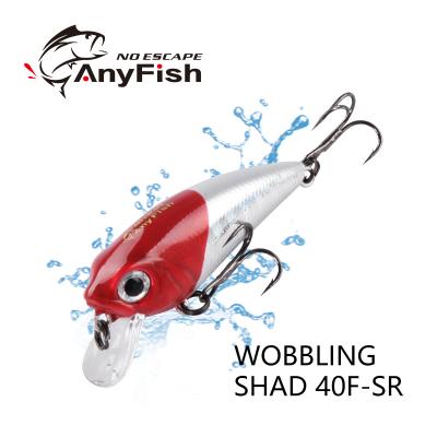 China ANYFISH SHAD VACILLATION SAGE Hard Plastic Fishing 40mm 2.5g Bass Lure Bait Sinking Minnow Crankbaits Lures VACILLATION SAGE SHAD 40F-SR for sale