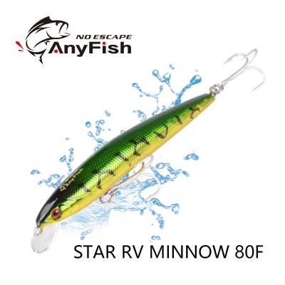 China ANYFISH 5.4g High Quality Hook Fishing Lure SAGE MINVIN 80mm Deep Hard Minnow RV Boxed RV SAGE MINVINN 80F for sale