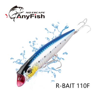 China ANYFISH BAIT 110mm Hard Snap Bait 14.4g ABS Plastic Bionic Python Bait Artificial Fishing Lures R-BAIT SAGE 110F for sale