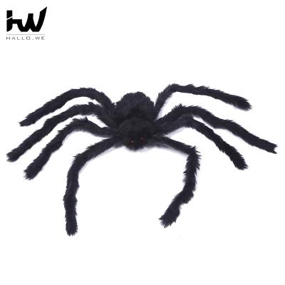 China Festival Decoration Sticks 75cm Big Hairy Scary Giant Hairy Spider Spider For Halloween Decoration for sale