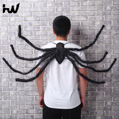 China Festival decoration sticks new multi-functional style Halloween decoration plush prop can be back tie terrible big spider for sale