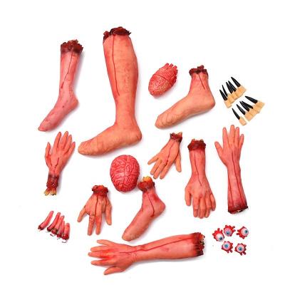 China Halloween Decoration Excellent Quality Body Parts Scary Bloody Broken Halloween Party Decoration for sale