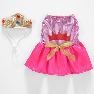 China Dog Party Cat Costumes Halloween Christmas Viable Pink Pet Princess Dress Halloween Cosplay Clothes Christmas Pet Clothes Wholesale for sale