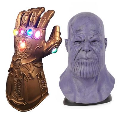 China Endgame Thanos Infinity Gauntlet Shield Cosplay Halloween Decoration Costume Infinity Stones Battle Led Gauntlet Glove Halloween Shield Glove for sale