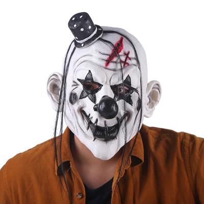 China Halloween Decoration Movie The Dark Knight Cosplay Party Joker Mask Horror Scary Halloween Clown Latex Mask Green Hair Wig Clown Mask Theme Party Costume for sale