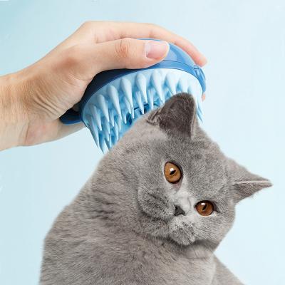 China New Design Viable Silicone Pet Bath Brush Dog Massage Comb Dogs Cats Grooming Cleaning Scrubbers Pampers Innovative Products Pet Bath Tools for sale