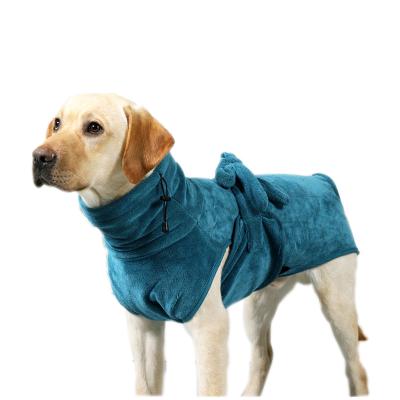 China 2022 New Design Microfiber Dog Bathrobe Pet Shower Towel Quick Dry Super Absorbent Dog Viable Drying Coat Mascotas for sale