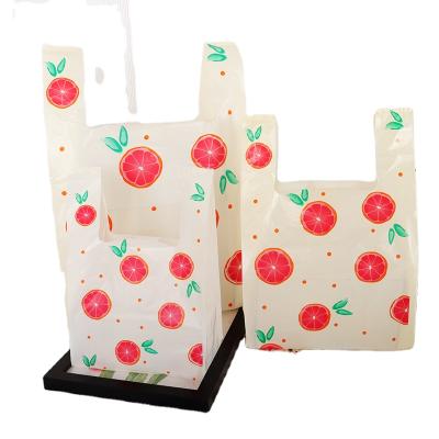 China Reusable Biodegradable Compostable Biodegradable Shopping Bag T-shirt Bag Grocery Plastic Bag for sale