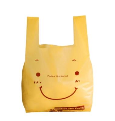 China Impact Resistance Biodegradable Plastic T-shirt Bag Shopping Carrier Bag Biodegradable Bags for sale