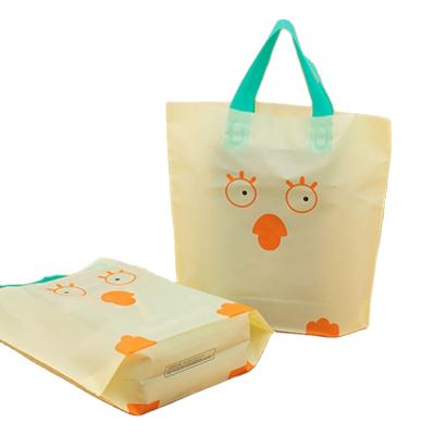 China LDPE Buckle BIODEGRADABLE Plastic Handle Bag Shopping Carrier Bag For Shoes for sale