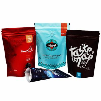 China Small Recyclable Pink Tea Coffee Food Plastic Custom Packaging Bag With Zip Lock Bags For Packaging Plastic Bags for sale