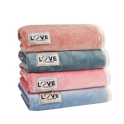 China Milk Flannel Velvet Folded Fuzzy Fleece Bed Blanket Plush as Bed Blanket/Bedspread/Bedspread/Bed Shee Baby Kids Soft Warm Flannel for sale