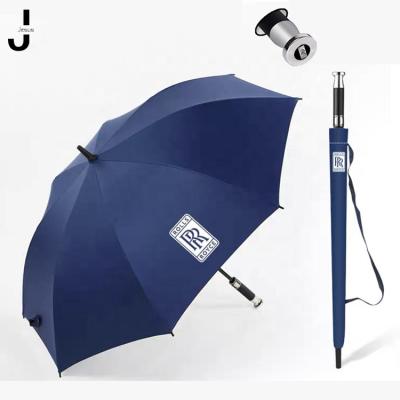 China Modern High Quality UV Black Coated Fiberglass Pongee 190T Automatic Opening Golf Umbrella Windproof Protection With Custom Logo for sale