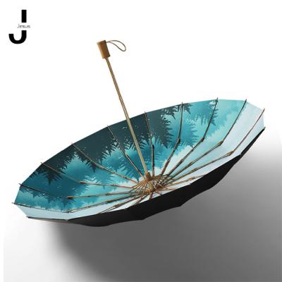 China Custom Traditional Chinese Traditional Wooden Handle Retro Sunscreen Advertising Umbrella for sale