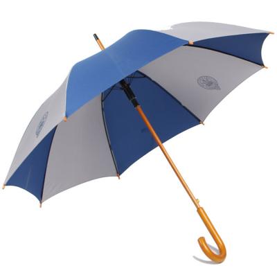 China 2 Color Promotion Modern Wood Straight Nylon Umbrella for sale