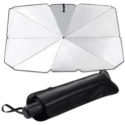 China Hot Selling UV Protection Car Shade Umbrella Sunscreen Heat Insulation Car Sunshade Portable Folding Umbrella New for sale