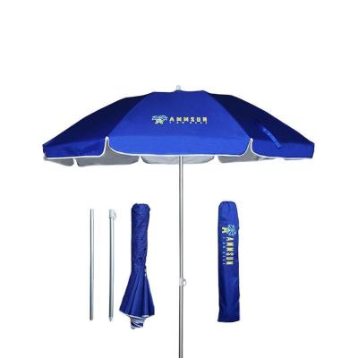 China CLASSIC blue print high quality custom made beach list promotion color umbrella outdoor beach umbrella large for sale