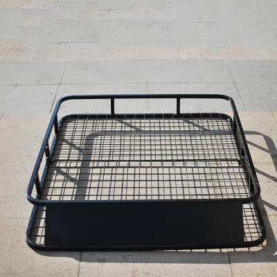 China Black Powder Coated Iron Luggage Rack Luggage Basket Car Roof Rack for sale