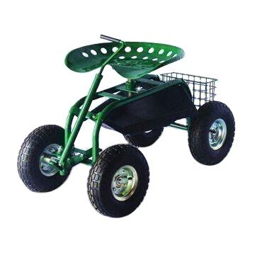 China Durable Outdoor Garden Scooter Yard Rolling Stools Cart Work Seat Bench Wheels Low Rider TC4501D for sale