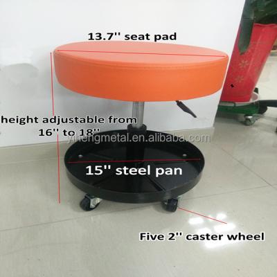 China Reppaired Adjustable Garage Seat Stool With Wheel for sale