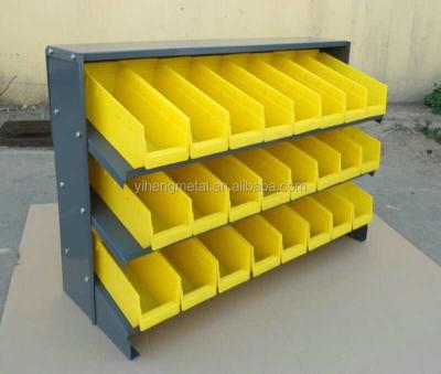 China TI-140 Corrosion Protection Single Sided Tiered Bin Rail Shelving Units for sale