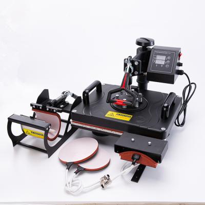 China Heat Transfer Images 8 In 1 Combo Flatbed T-Shirt Printing Heat Press Machines for sale