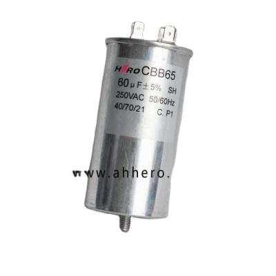 China Air Conditioner Excellent CBB65 250VAC 60uF 50/60Hz HERO AC Motor Run Capacitor For Air Conditioner for sale