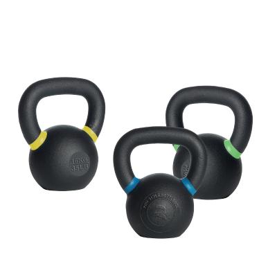 China Durable Customized Logo KettleBell Set Strength Training Competition Coated Cast Iron Kettlebell for sale